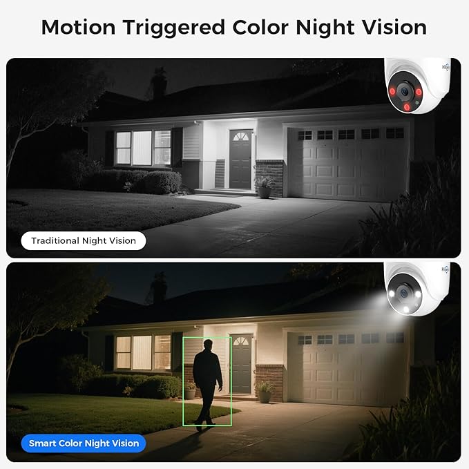 Hiseeu 16 Channel 3K Wired Security Camera System with Smart Dual Light,Audio,Person/Vehicle Detection,121°Wide View,5MP 16CH DVR,12PCS 5MP IP67 Outdoor CCTV Cameras,3TB HDD for 24/7 Surveillance