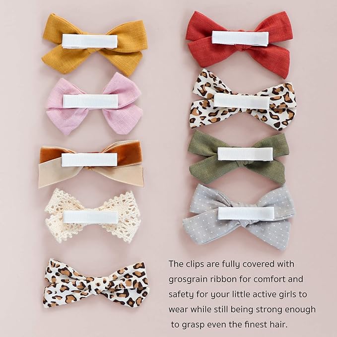 Baby Girl Hair Bow Clips Barrettes, Assorted Hair Accessories Alligator Clip for Little Girls Toddler Kids Teens