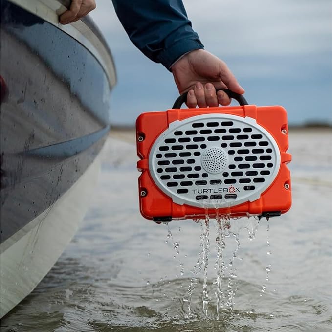 Turtlebox Original Gen 3: Portable Outdoor Bluetooth Speaker – Ultra-Loud (120dB), Waterproof (IP67), Rugged, Impact-Resistant, 3-Day Battery | Party Mode: Unlimited Pairing for Stereo Sound, Orange