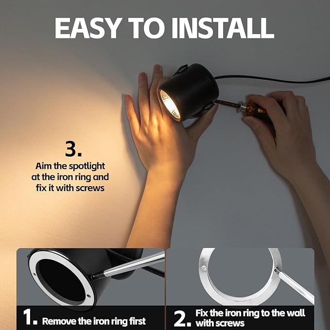 4 Pack 24W Uplighting Indoor Uplights with Timer and Remote, Stepless Adjustable Color Temperature and Dimmable Floor Can Light, 6000K Accent LED Spot Lights for Plant, Artwork, Corner, Wall