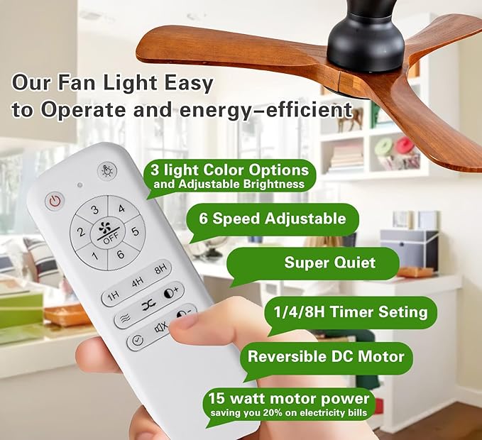 Gaizw Ceiling Fans with Lights, 36 Inch Ceiling Fan of Modern Low Profile
