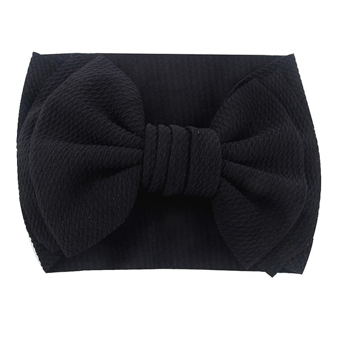 Bows for Baby Girls Headband, Newborn Bows Headbands Baby Hair Bows Hairbands Hair Accessories.(FD104-Orange Black)