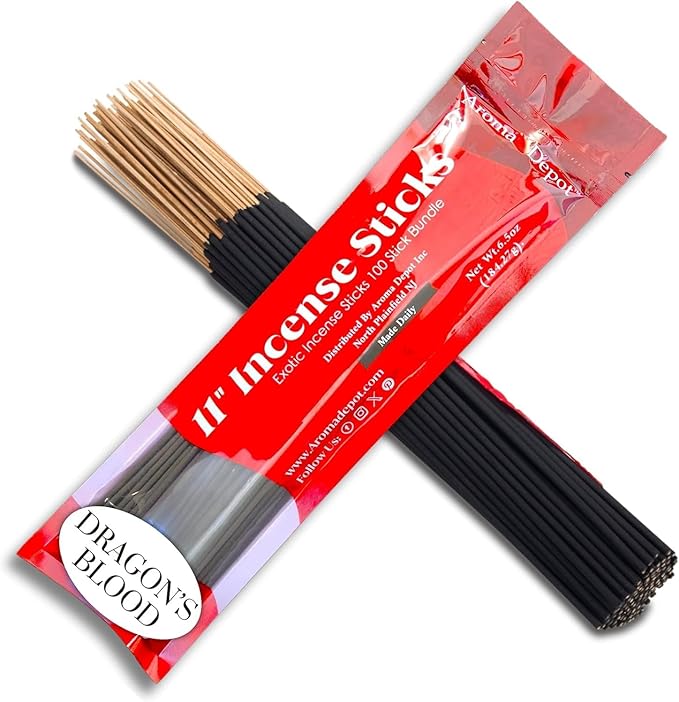Baby Powder Most Exotic 11'' Incense Sticks. Approx. 85 to 100 Sticks Per Bundle, Each Natural Stick Burns for 45 mins to 1 Hour Each. Long Lasting. Guarantee 100% Pure