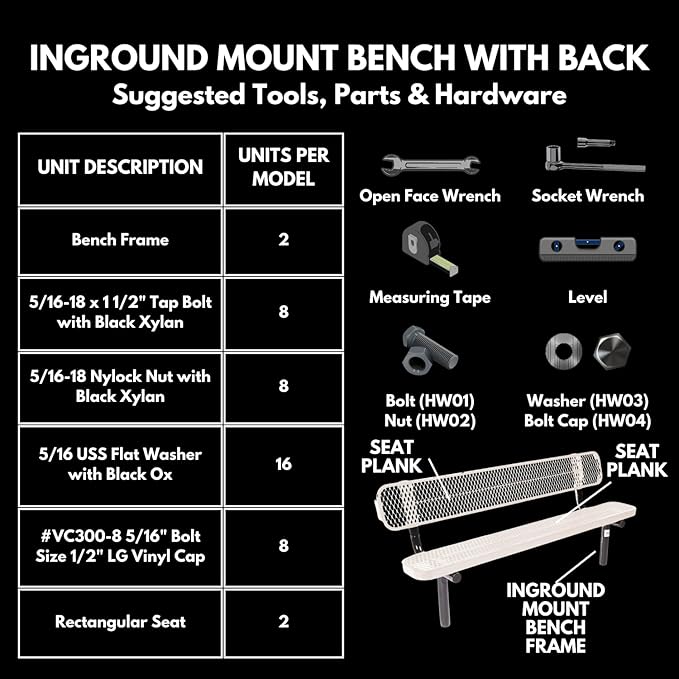COATEDOUTDOORFURNITURE Heavy-Duty Outdoor Bench Thermoplastic Coated, Expanded Metal, Commercial-Grade Seating, Made in America (Inground with Back, 6 Ft, Textured Copper)