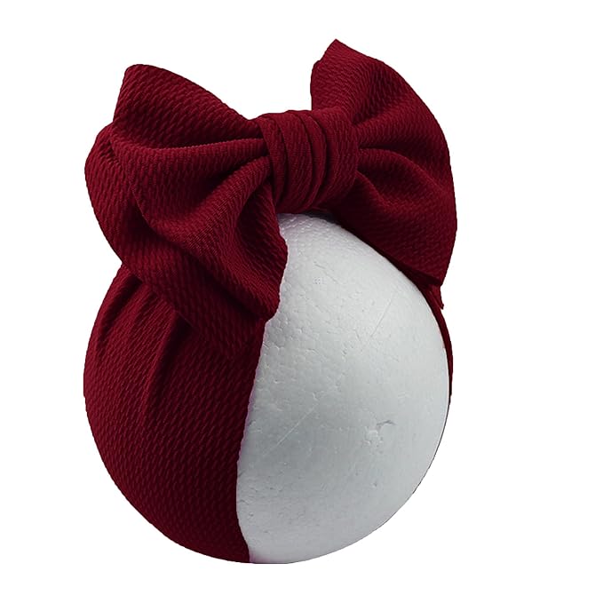 Bows for Baby Girls Headband, Newborn Bows Headbands Baby Hair Bows Hairbands Hair Accessories.(FD104) (Burgundy Lavender)