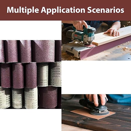 6x89 Inch Sanding Belts, 12Pcs 120 Grit Aluminum Oxide Abrasive Belts Multi-Grit Assortment for Wood & Metal Sanding/Polishing (12, 6x89 In-120Grit)