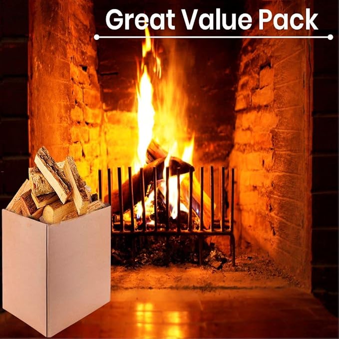 Old Potters Kiln Dried Firewood - Hickory, 1100 Cu. in, 16-18 Logs ~ 8" x 2.5" Logs. Cooking Wood for Grilling, Smoking, and Firepits, Hickory.