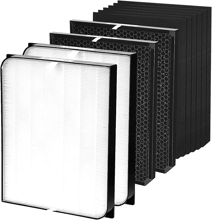 3500 Filter Replacement Set Compatible with AD3000/AD3500, 3500i, 3000M, 3000Pro Air Purifier (2 Efficiency Filter + 2 Carbon Filter + 6 Pre-Filters) 10-Pack