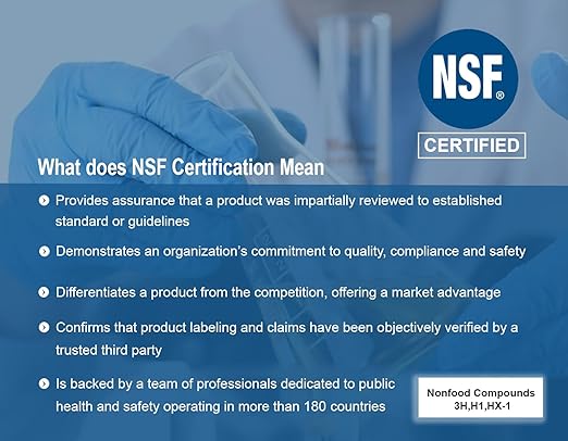 Food Grade Gear Oil 320 | Synthetic Blend Industrial Gear Oil | NSF Registered AS H-1. Kosher and Halal Approved. Compare to: LUBRIPLATE | Petro-Canada | Kluber | PETROCHEM | (1 QT) Made in USA