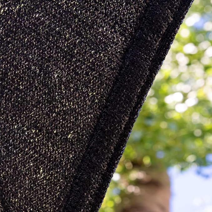 Amgo Custom Size 10' x 14' Black Rectangle Square Sun Shade Sail UPF50+ AGTAPR1620, Order to Make Canopy Awning, 95% UV Blockage, Water & Air Permeable, Commercial and Residential (We Customize)