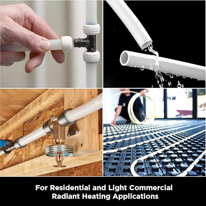 Pex-A Tubing - 3/4" x 500 Ft Coil; Non-Barrier Water Tube for Plumbing, White