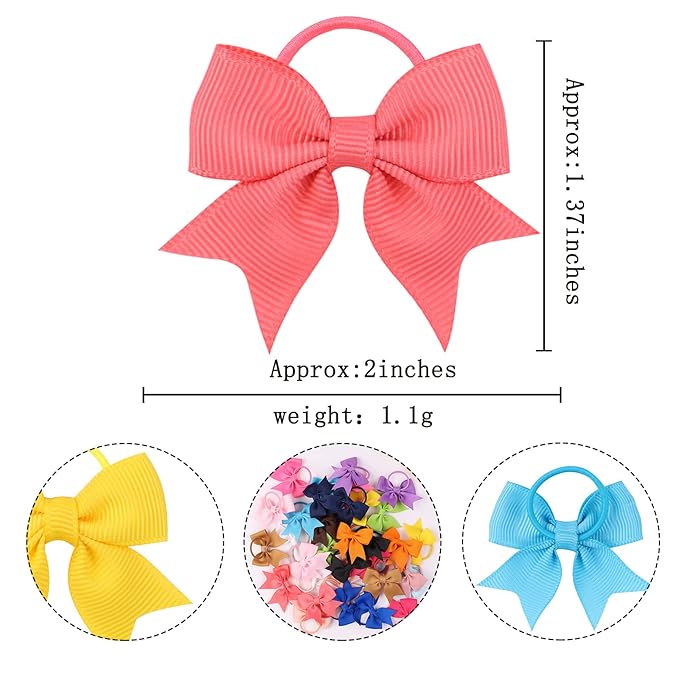 A set of two Cute Bow-shaped Elastic Hair Clips for Children. (Cobalt blue)