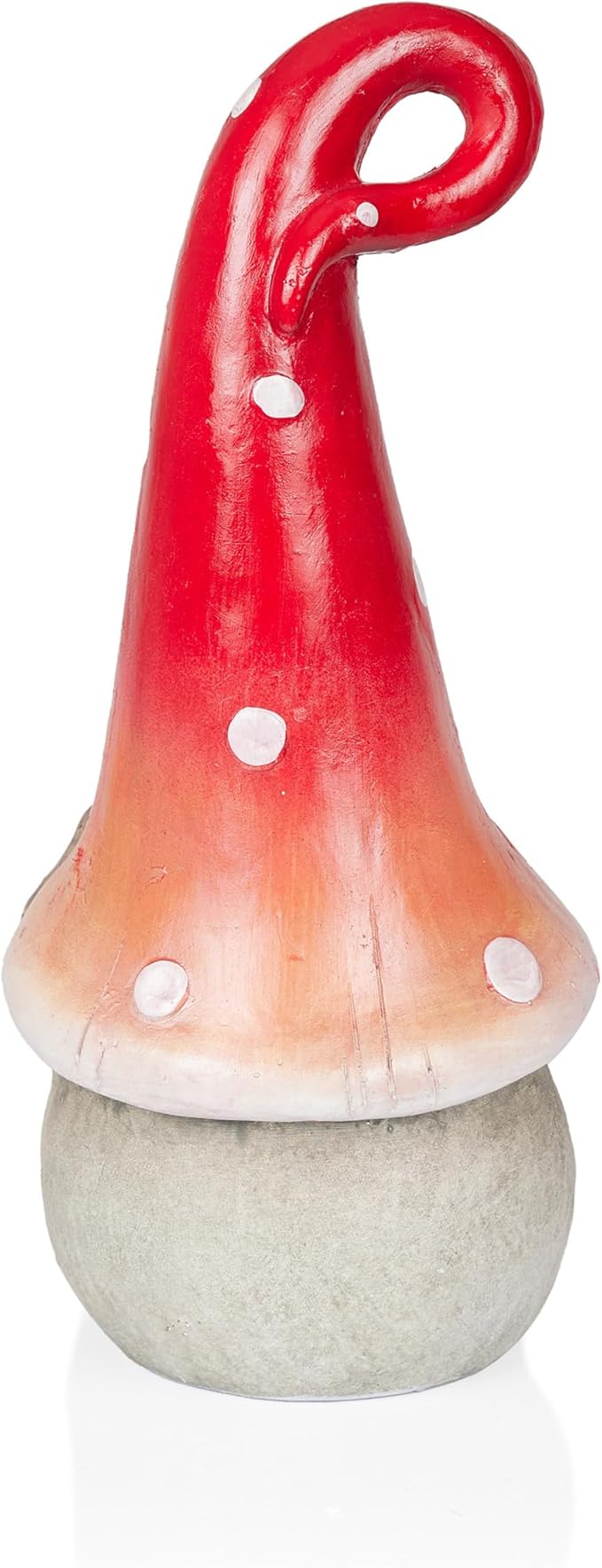 Alpine Corporation 17” Tall Outdoor Garden Gnome Yard Decoration - See No Evil Statue - Gnome with Red Polka Dot Hat – Durable, Weatherproof Decor for Patio & Deck