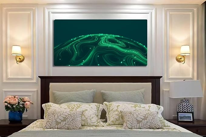 Wibinuki Wall Art Wall Decor Wall Paintings Abstract Technology for Living Room Bedroom Bathroom Home Decor Can Be Hung Directly 20"x 40"