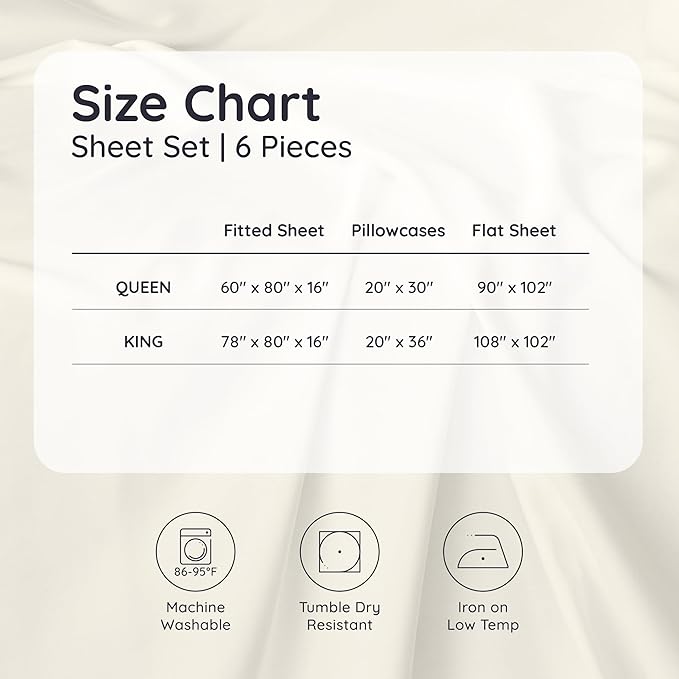 Bambaw King Sheet Set 6pcs – 100% Viscose Derived from Bamboo Sheets, Buttery Soft Bed Sheets, Cooling Sheets for Hot Sleepers, King Bed Sheets with Corner Straps, Fits Up to 16'' (Navy Blue)
