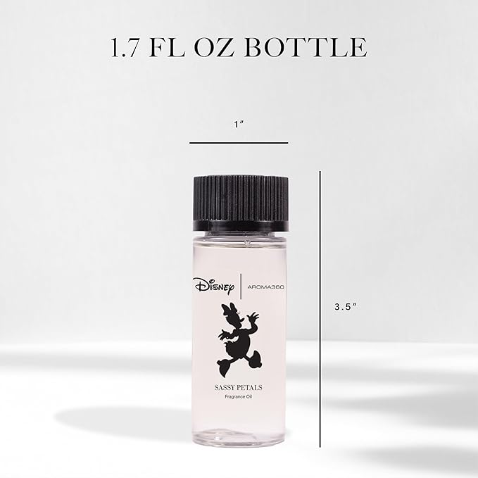 Aroma360 | Disney | Sassy Petals Fragrance Oil Blend | Daisy Duck | Luxury Aromatherapy Scent Diffuser Oil | Bergamot, Rose and Amber 1.7 fl oz, 50 mL
