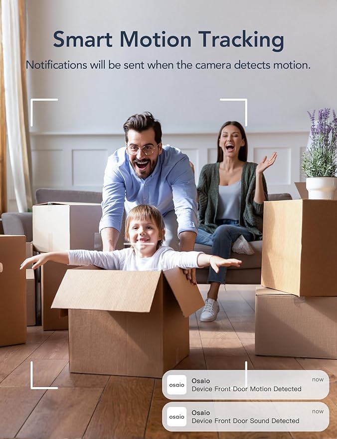 GNCC Indoor Security Camera, 2K Cameras for Home Security with Motion Detection, Baby/Pet Camera with Phone App, Night Vision, 2-Way Audio, TF/Cloud Storage, Works with Alexa & Google Home, 2.4G WiFi