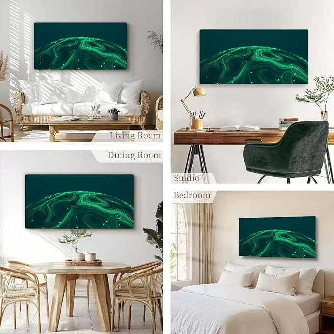 Wibinuki Wall Art Wall Decor Wall Paintings Abstract Technology for Living Room Bedroom Bathroom Home Decor Can Be Hung Directly 20"x 40"
