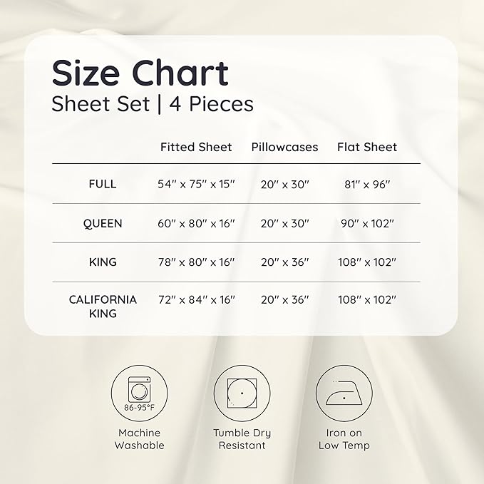 Bambaw 4pcs Full Size Sheet Set - 100% Viscose Derived from Bamboo - Cooling, Soft, Modern - Dark Gray