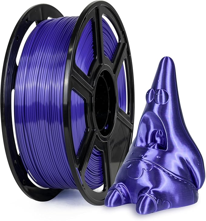 Flashforge 3D Printer Filament Silk PLA 1.75mm 1kg Spool-Dimensional Accuracy +/- 0.02mm (Blue)