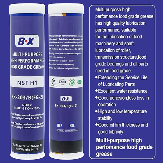 Multi-Purpose Food Grade Grease Tube for Plant Machineries - White Lithium Grease Lubricant for Processing Equipment