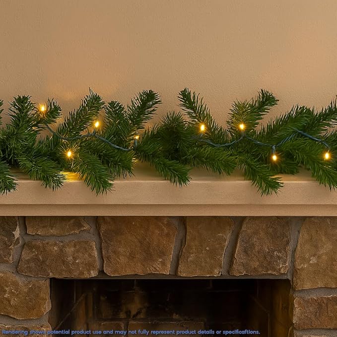 Novelty Lights 11.5 Feet 35 LED String Light, Warm White on Green Wire, 4" Spacing Short Fairy Lights, Connectable End-to-End, UL Listed for Indoor/Outdoor