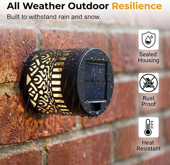 2026 New Decorative Solar Mandala Lights, Solar Mandala Lights Outdoor, Mandala Theme Waterproof Fence Light for Garden, Patio, Deck, Post, Fence Yard Decor (1PC)