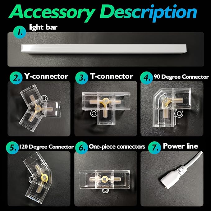 Hexagon LED Garage Lights 8 Hex Ultra-Bright Strip Lights New Updated Diamond Commercial Lighting for Garage Car Detailing Barber Shop Gym Warehouses Basement.
