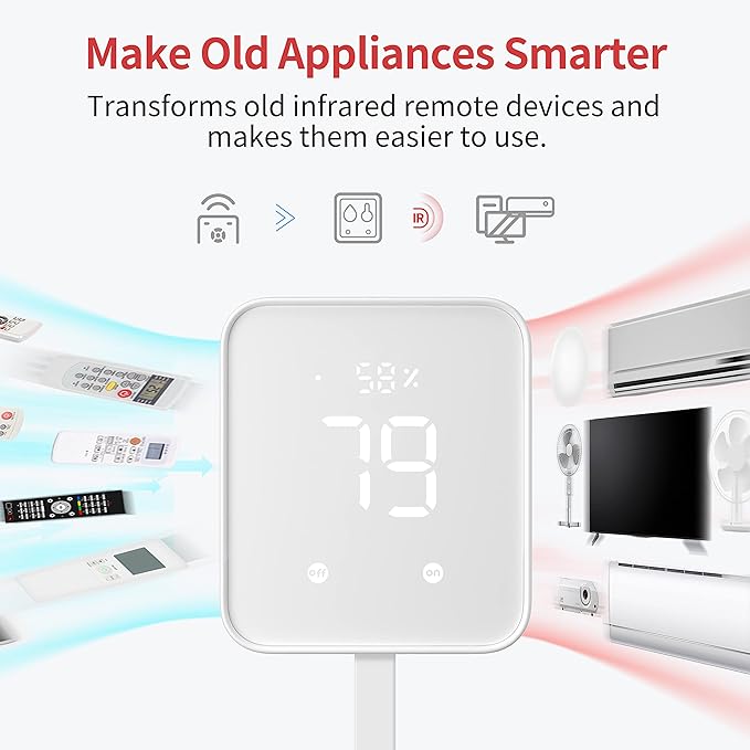 SwitchBot Hub 2 (2nd Gen), work as a WiFi Thermometer Hygrometer, IR Remote Control, Smart Remote and Light Sensor, Link SwitchBot to Wi-Fi (Support 2.4GHz), Compatible with Alexa&Google Assistant