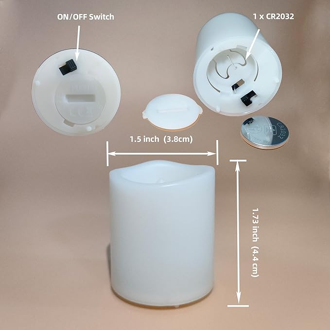 36 Pack Flameless Votive Candles Flickering Electric Fake Candles LED Battery Operated Tea Lights for Home Wedding Decor Party Table Halloween Christmas Decorations, Warm White Glow