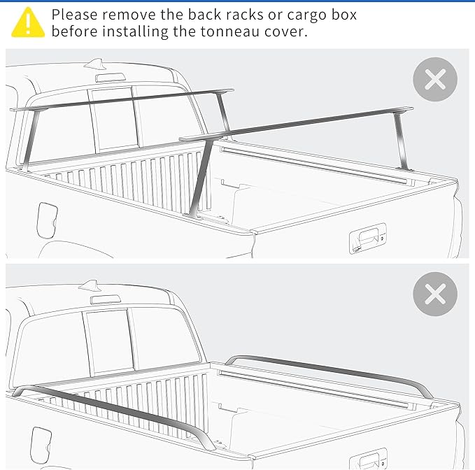 oEdRo Soft Roll Up Truck Bed Tonneau Cover Compatible with 2019-2025 Chevy Silverado 1500 / GMC Sierra 1500 New Body Style, Fleetside 6.6 ft Bed w/o Multi-Flex Tailgate