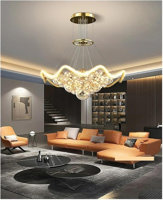 Modern Living Room Warm Bedroom Dining Room Chaner Led Indoor Lighting Nordic Creative Decorative Bright Lamps,Modern (3 Colors Changeable D60cm)