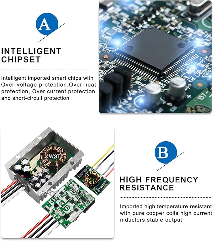 DC DC 12V to 19V 4A 9V-13V to 19V Voltage Regulator,Step-up Module,Boost Converter,Waterproof Power Adapt 76W 19V Volt Transformer Module(12V to 19V 4A)