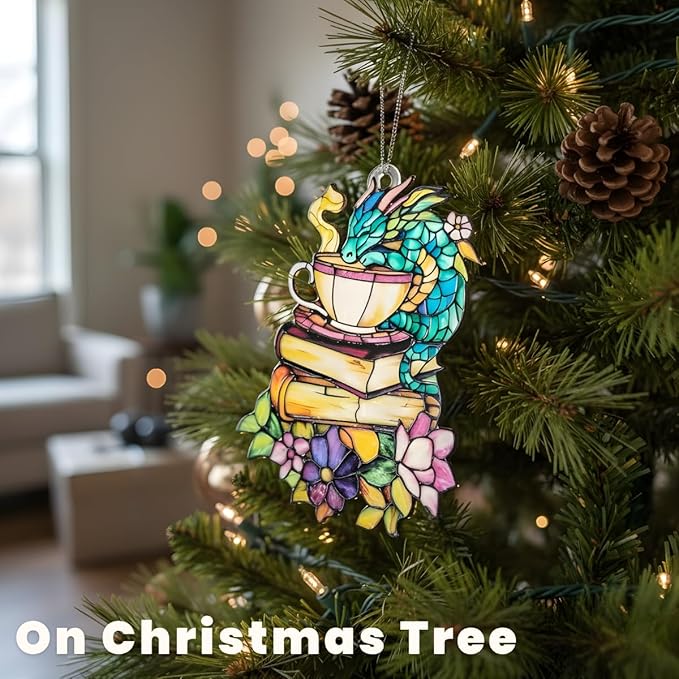 Music Christmas Ornament Treble Clef Suncatcher Piano Window Hanging Acrylic Stained Glass Effect Art Garden Decor Unique Gift for Mom Women Music Teachers Musicians Thanksgiving