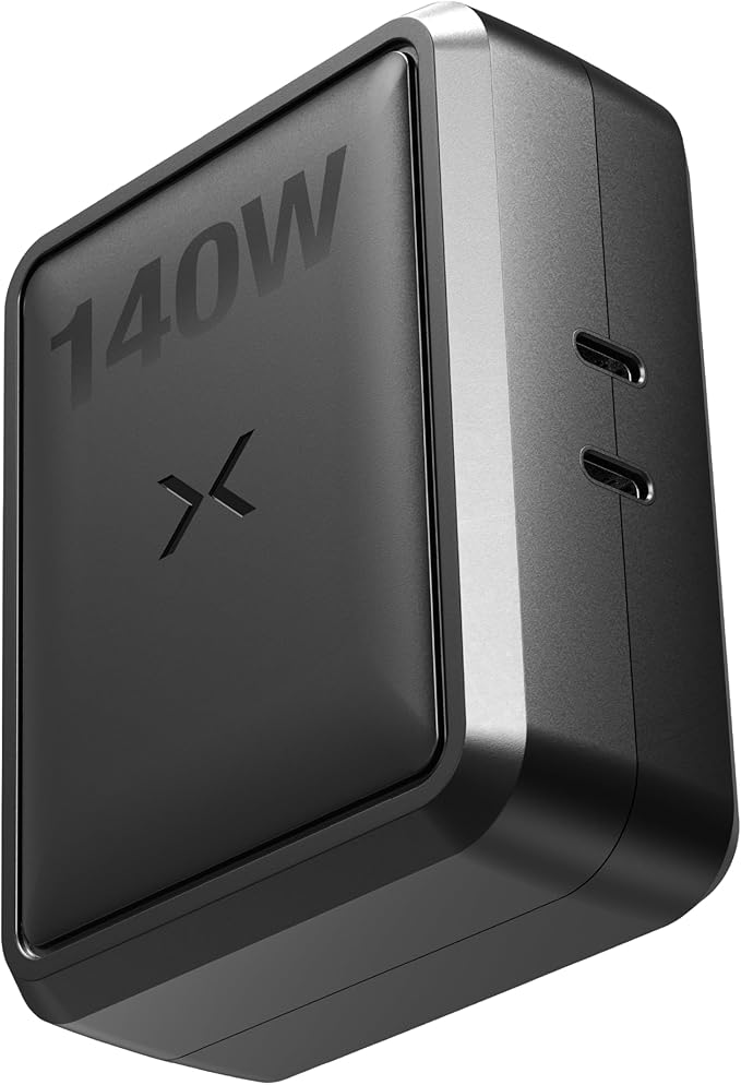 NOCO XGrid X140: 140W USB-C Charger – Dual Port GaN Power Adapter with PD 3.1, QC 5.0, and PPS – Fast Charging with Smart Power Distribution – Foldable Wall Plug, UL Listed