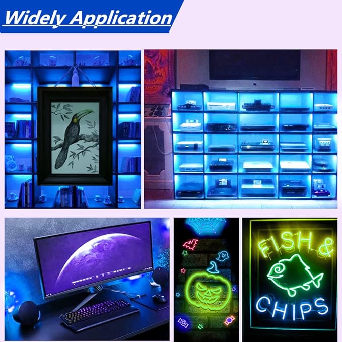 Ourbest EL Wire Lights Battery Powered, Wearable Led Wire Lights 5in1 neon String Light,DIY neon Sign kit Stay/Slow/Fast Flash Party Decoration 1M Blue