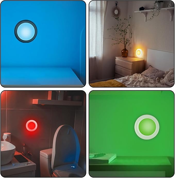 Hbaushun LED Puck Lights 6 Pack,16 Color Changeable Wireless LED Cabinet Lights,Battery Operated Night Light with Dimmer & Timmer for Bedroom,Closet, Kitchen,White