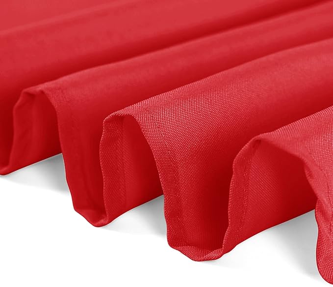 6 Pack Red Round Tablecloths 70 Inches Table Cloth Stain and Wrinkle Resistant Washable Polyester Table Cover Fabric for Party, Wedding,Dining,and Banquet Decoration