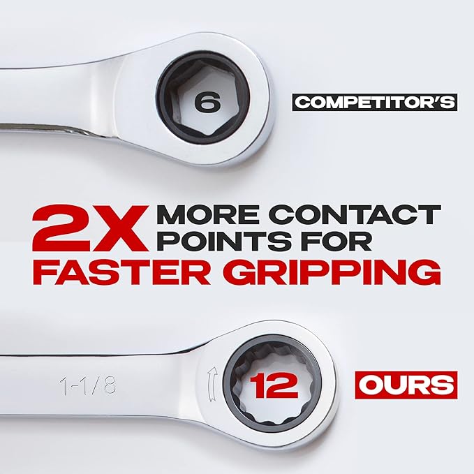 Jaeger 1-1/8 Inch Ratchet Wrench with 113-Tooth Ratcheting Precision and Hardened, Polished Steel for Projects with Tight Spaces