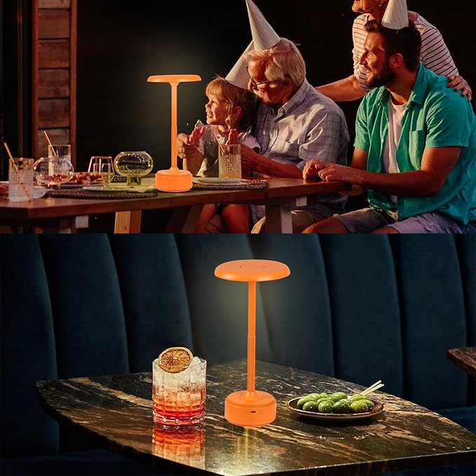 Cordless Portable LED Table Lamp, Rechargeable Battery Operated Desk Lamp with Touch Sensor Three-Level Dimmable Suitable for Home Office Bedroom Hotel Room Restaurant Outdoor