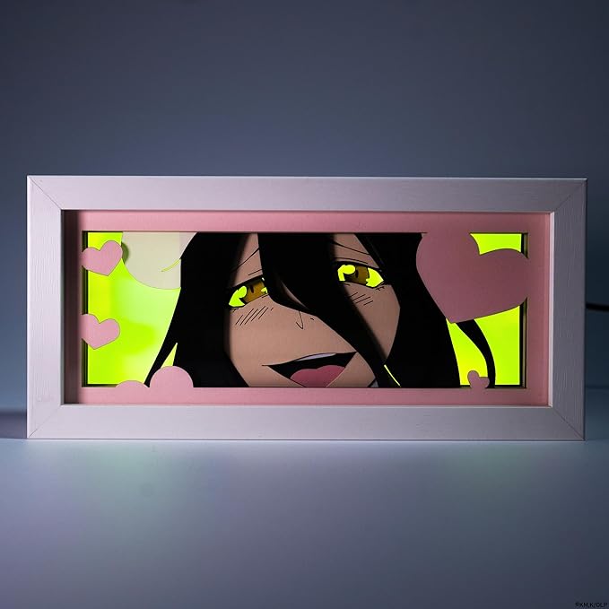 Overlord - Albedo Light Box – Anime Lamp Figure Night Light, 16 Color RGB LED – 3D Anime Room Décor Gift for Otaku