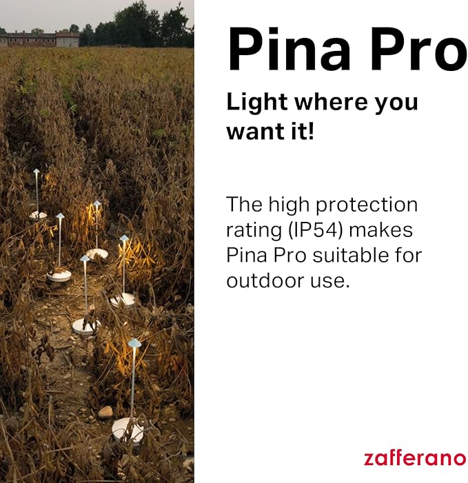 Zafferano, Pina Pro Lamp, Rechargeable Cordless Table Lamp with Touch Controls, Suitable for Indoor and Outdoor, Dimmer, 2200-3000 K, Height 11.4 Inches, White Color
