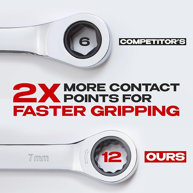 Jaeger 7 mm Ratchet Wrench with Precision Ratcheting and Hardened, Polished Steel for Projects with Metric Tight Spaces
