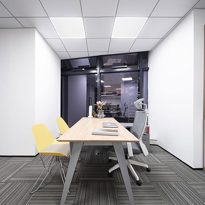 Pushglossy 4 Pack 22.5" x 46.5" x 0.2" Fluorescent Light Covers Replacement, Cuttable Polycarbonate Diffuser Panels for Drop Ceiling Light Fixture for Office Classroom Commercial Use (Clear)