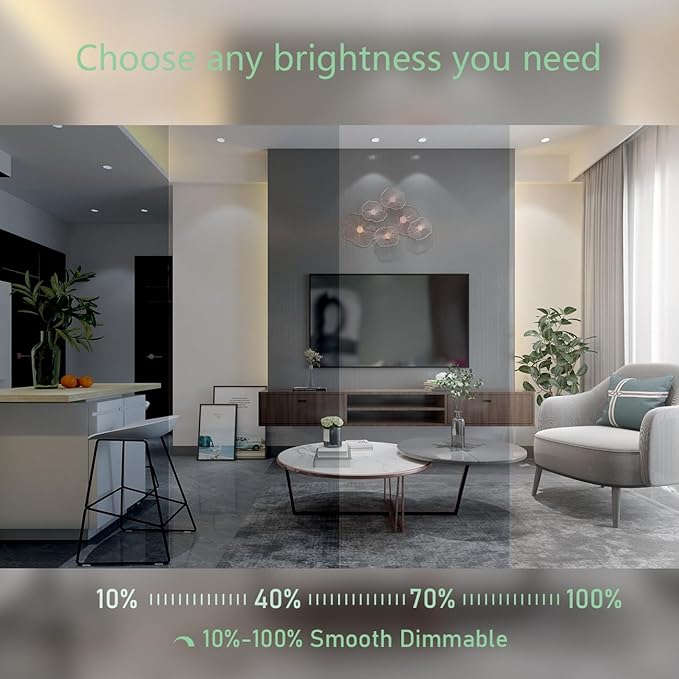 Soliseed 24 Pack 5/6 Inch LED Recessed Retrofit Downlight with Telescoping Rod - Adjustable Can Lights, 12W=60W, 3000K Warm White, 800LM Dimmable, ETL Damp Rated, Bevel Trim E26 Easy Screw-in Install