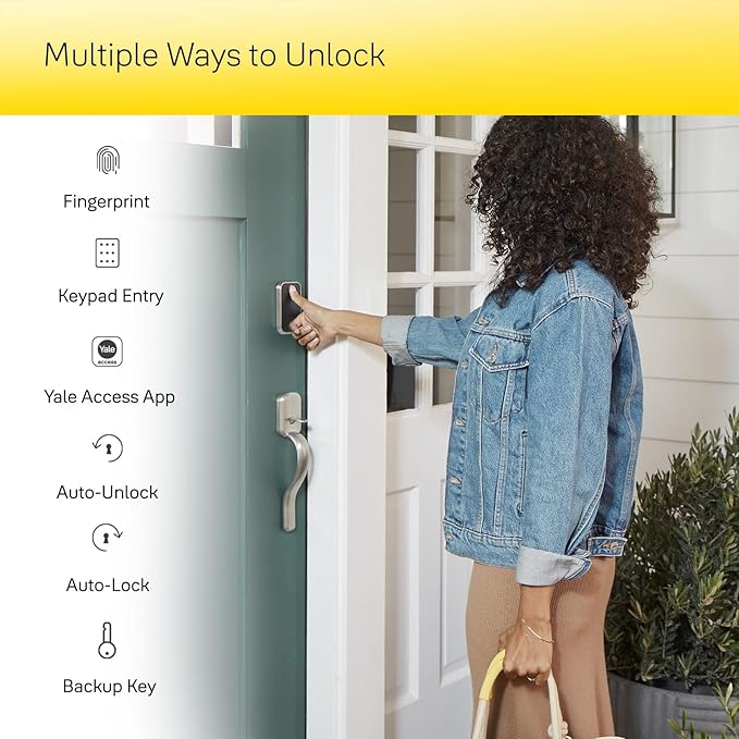 Yale Assure Lock 2 Touch Deadbolt, Oil Rubbed Bronze Keyed Fingerprint Smart Door Lock with Wi-Fi Connected Touch Keypad and Fingerprint Scanner for Code Entry and Remote Access, YRD410-F-WF1-0BP