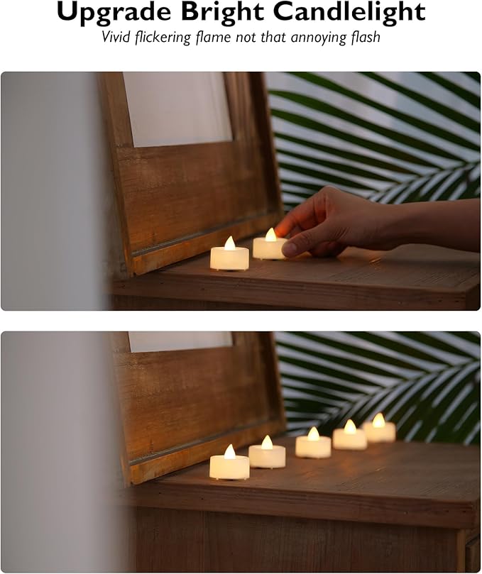 Beichi 100-Pack Flameless LED Tea Light Candles Bulk