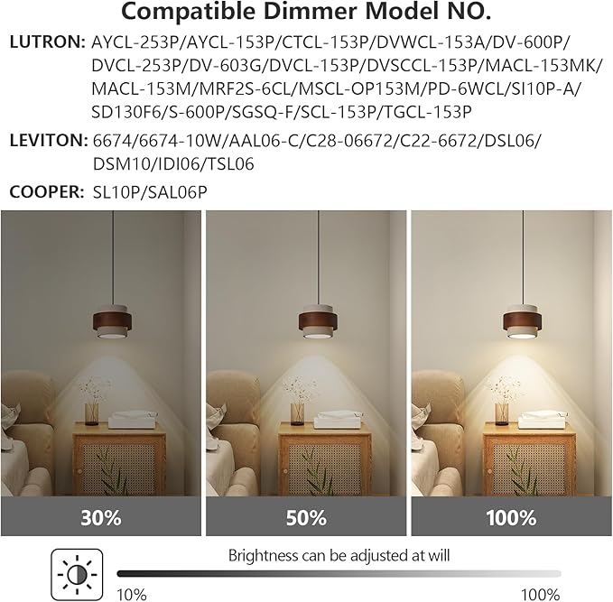 Modern Cement Pendant Light Fixture,Concrete Pendant Lights with Wood Accent,Vintage Farmhouse Chandelier for Kitchen Island Dining Room Living Room Bedroom Restaurant Cafe(White 2-Pack)