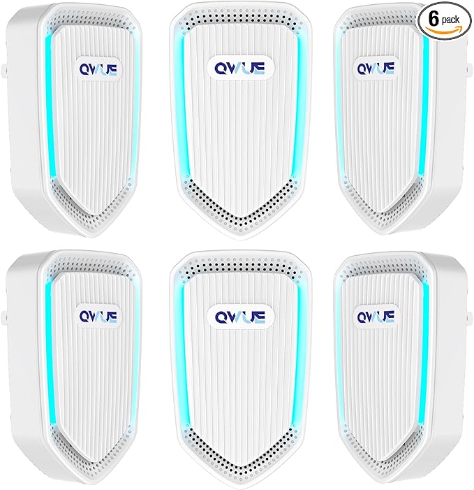 6Pack Air Ionizer Plug In, Filterless Home Negative Air Purifier, Quiet Air Freshener Portable Cleaner for Odors Smoke Dust, Air Purifiers for Home Office, Bedroom, Bathroom