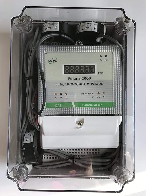 DAE P204-200-S KIT, UL CTEP kWh Smart Submeter, 3 Phase, 200A, 120/208v, 3 Solid Core CTs(Inner Diameter 1.02")